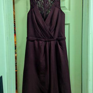 David's Bridal Burgundy Bride's Maid Dress